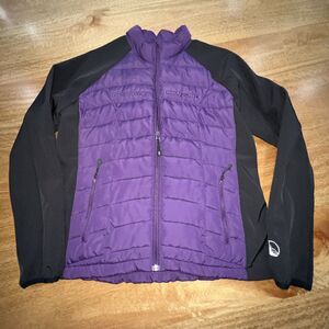 Vintage Choko Design Ice Rock Black ‎ Snowmobile/Racing Puffer Jacket Size Large
